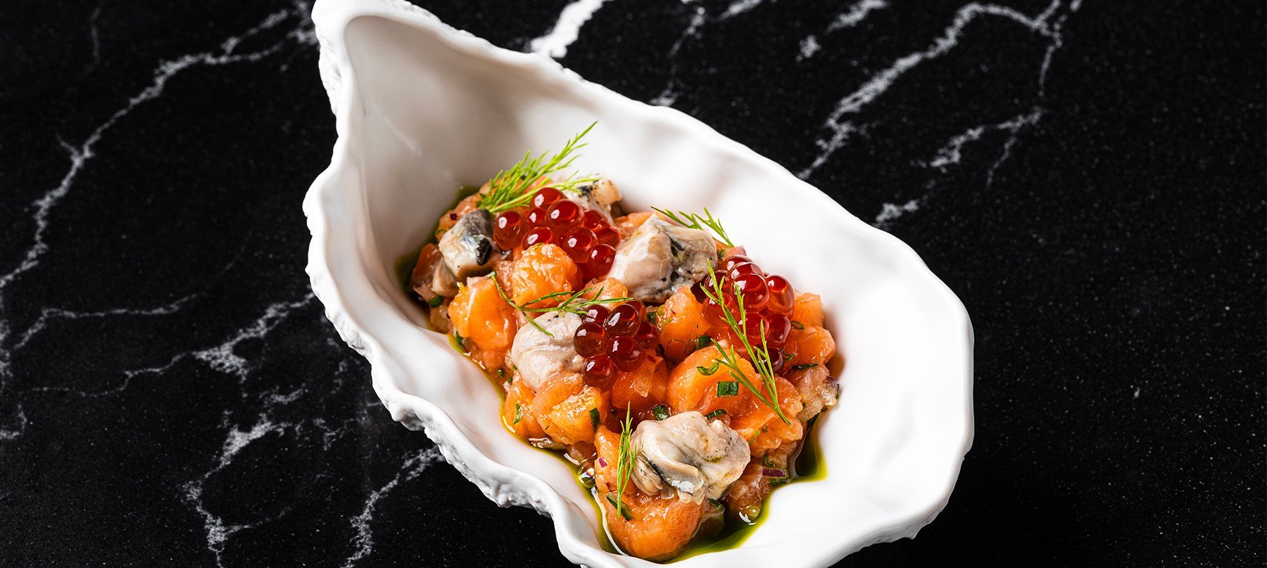 TARTARE DE OSTRA Y SALMON