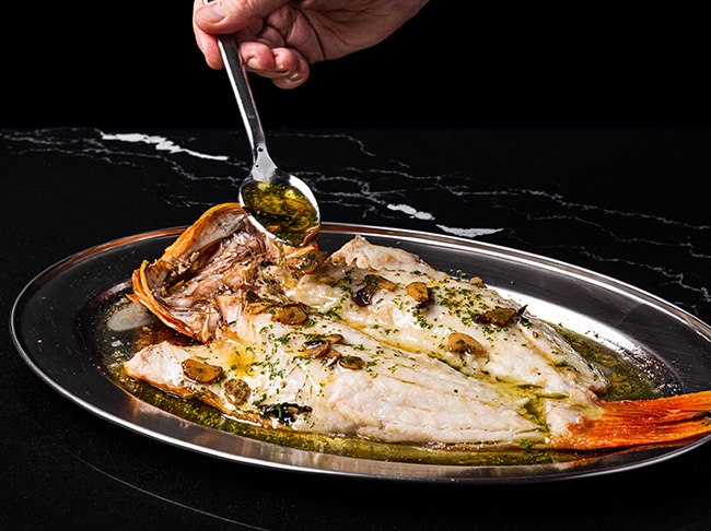 Mero Al Horno Con Patata Panadera